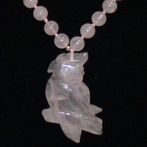 14K JADE BEAD NECKLACE - PHOENIX PENDANT